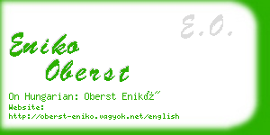 eniko oberst business card